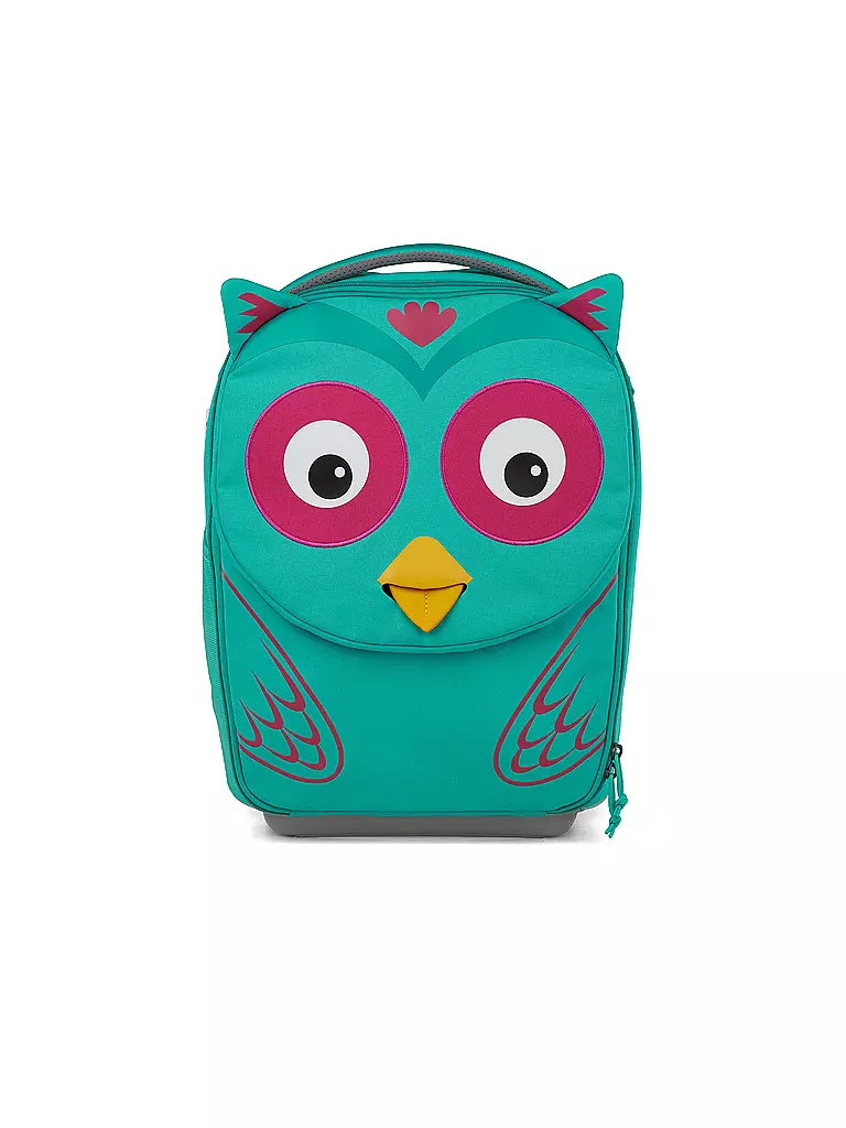 AFFENZAHN | Trolley per bambini "Amico di viaggio - Eluise Gufo" | Turchese