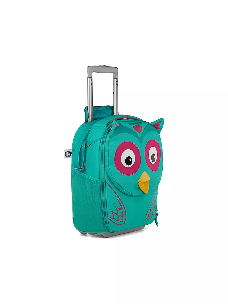 AFFENZAHN | Trolley per bambini "Amico di viaggio - Eluise Gufo" | Turchese