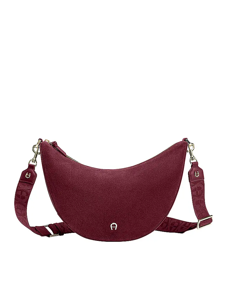 AIGNER | Borsa in pelle - Borsa a tracolla ZITA Medium | Rosso scuro