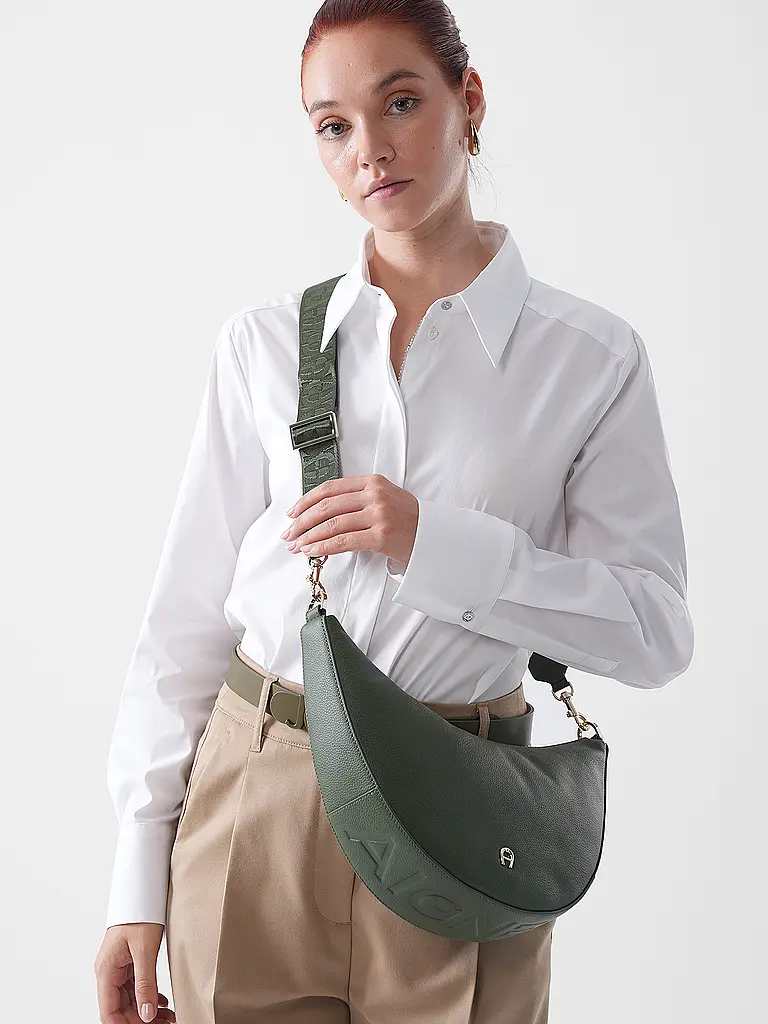 AIGNER | Borsa in pelle - Borsa a tracolla ZITA Medium | Oliva