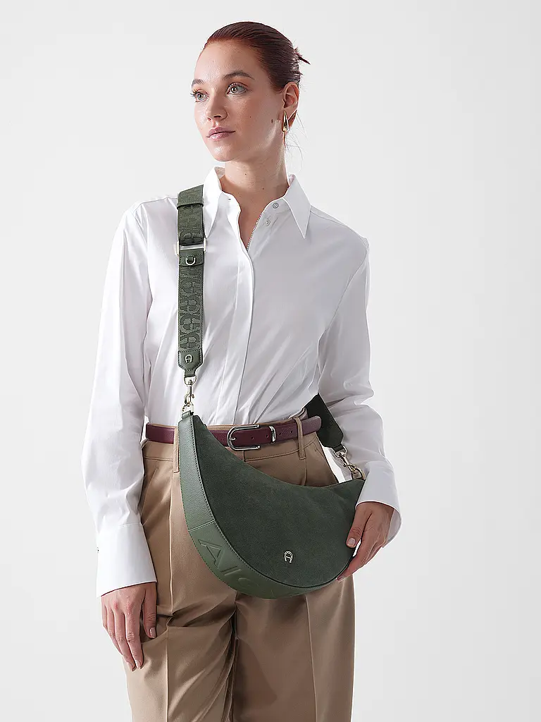 AIGNER | Borsa in pelle - Borsa a tracolla ZITA Medium | Oliva
