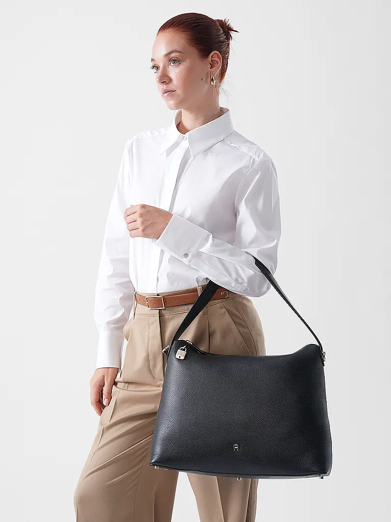 AIGNER | Borsa in pelle - Hobo Bag DELIA Large | Nero