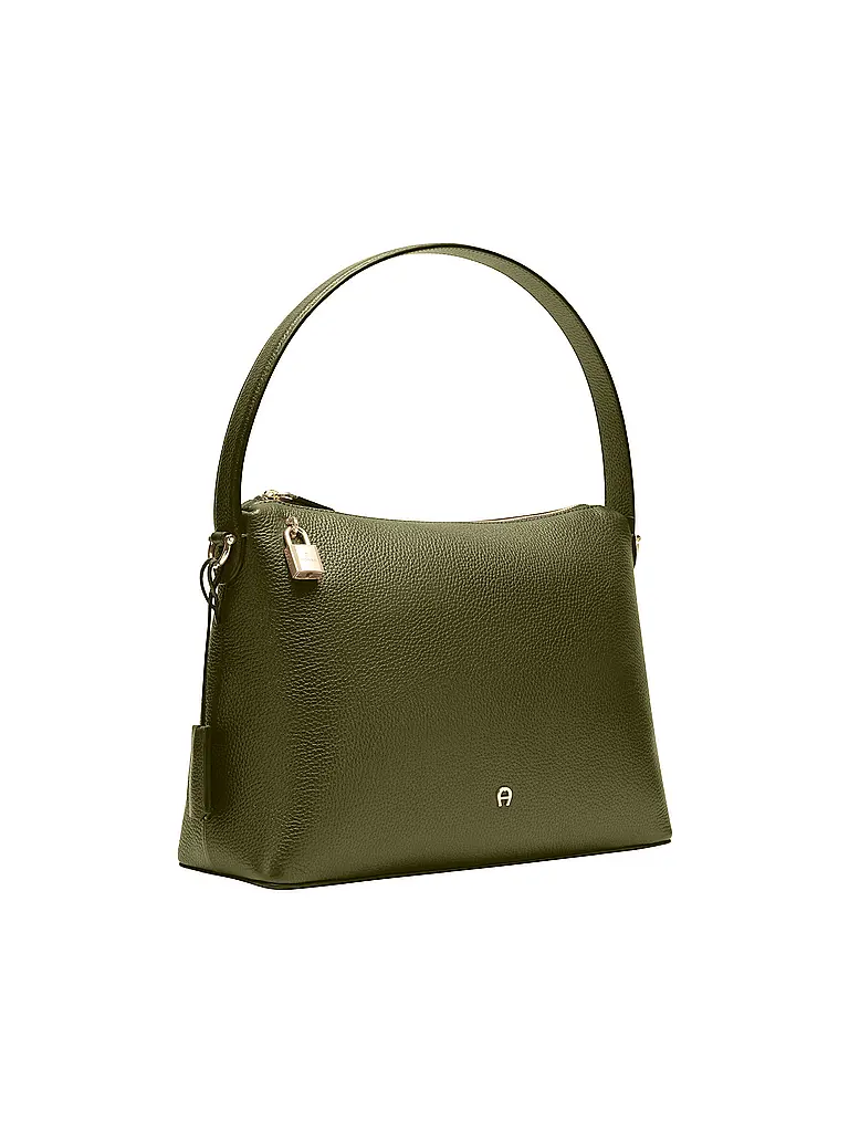 AIGNER | Borsa in pelle - Hobo Bag DELIA Medium | Oliva
