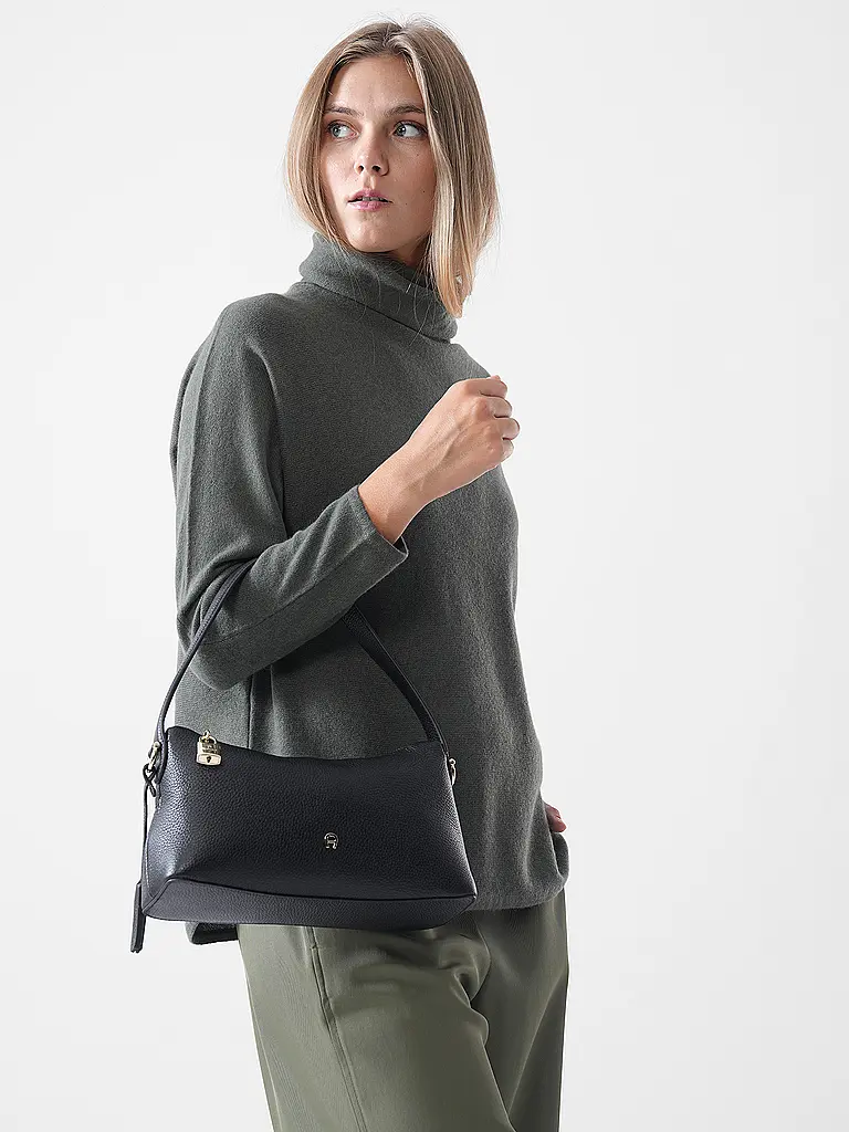 AIGNER | Borsa in pelle - Hobo Bag DELIA Small | Nero
