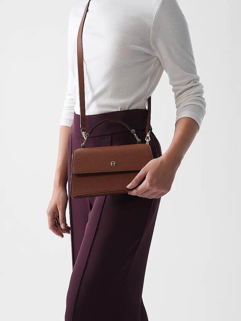 AIGNER | Borsa in pelle - Mini Bag DELIA Small | Marrone