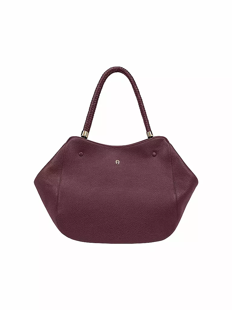 AIGNER | Borsa in pelle - Shopper CARRE SOFT Large | Rosso scuro