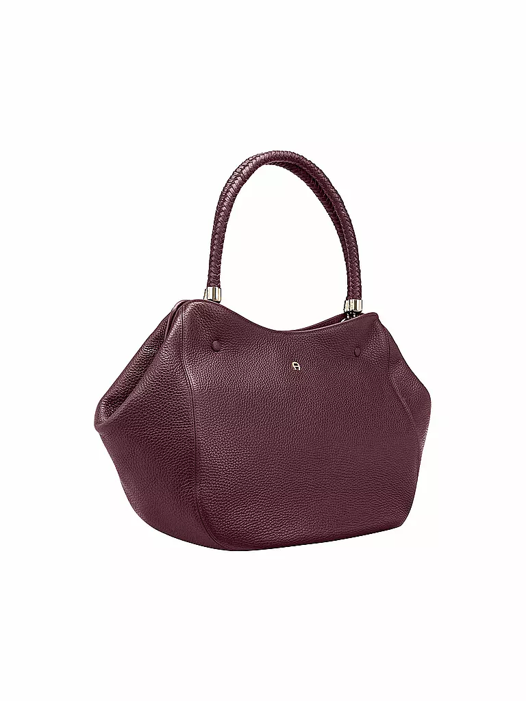 AIGNER | Borsa in pelle - Shopper CARRE SOFT Large | Rosso scuro