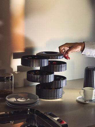 ALESSI | Portacapsule da caffè PLISSE Nero