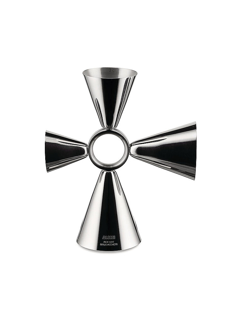 Misurino da bar Quadri Combo Jigger in acciaio inox argento