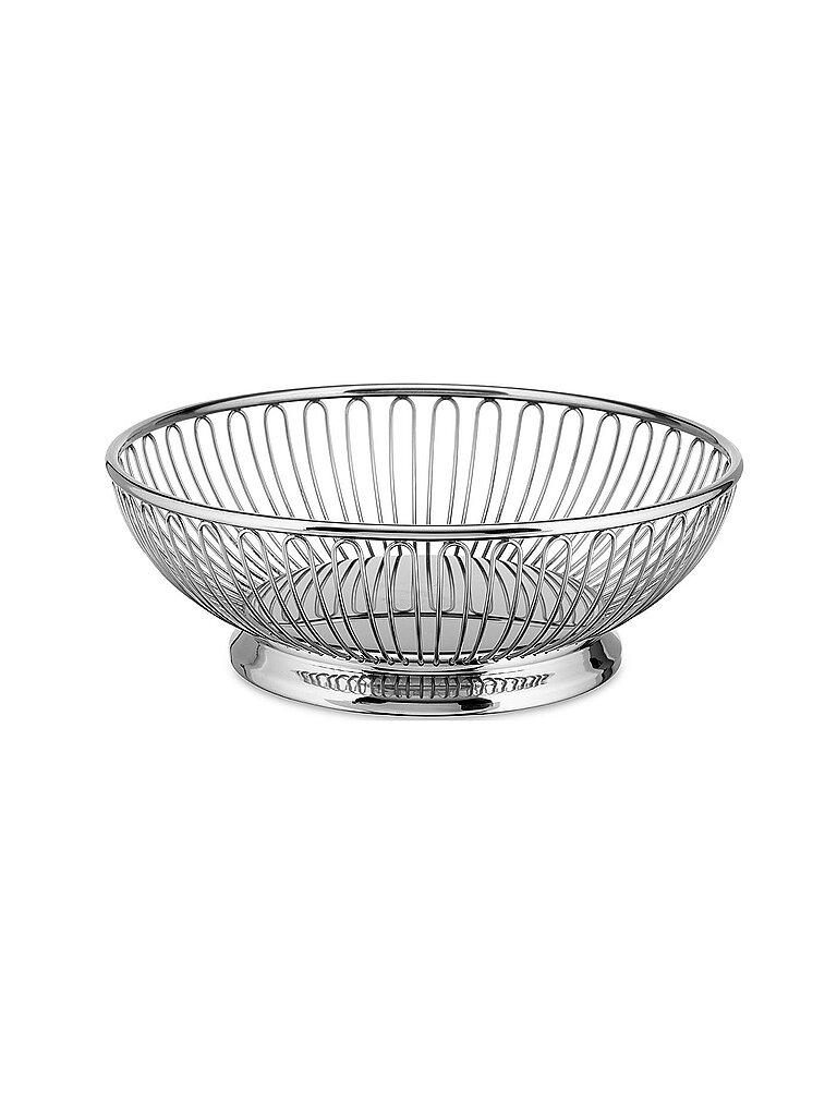 Cesto in filo metallico rotondo 20 cm acciaio inox argento