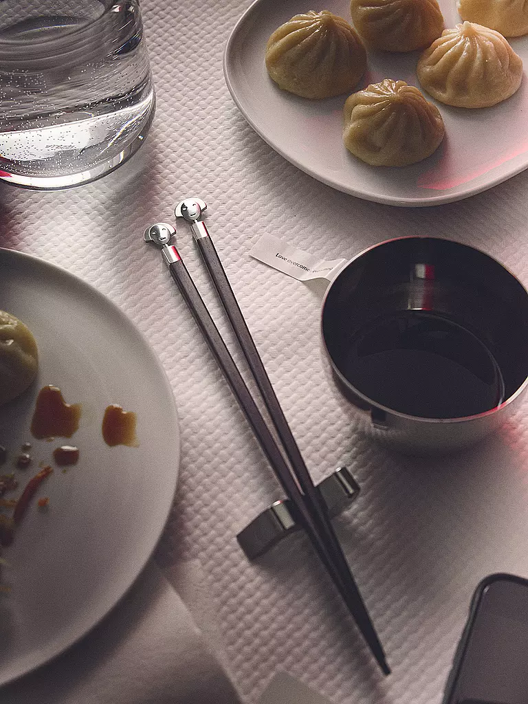 ALESSI | Bacchette ANNA 3 pz. Ebano | Marrone