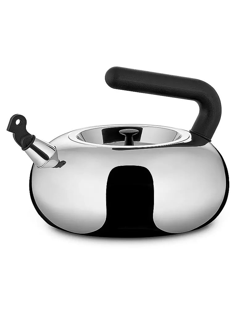 ALESSI | Bollitore Bulbul 2,5 l acciaio inox / nero | Argento
