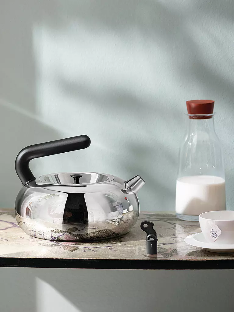 ALESSI | Bollitore Bulbul 2,5 l acciaio inox / nero | Argento