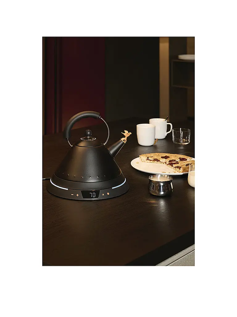 ALESSI | Bollitore elettrico 1,5 l Michael Graves acciaio inossidabile nero | Nero