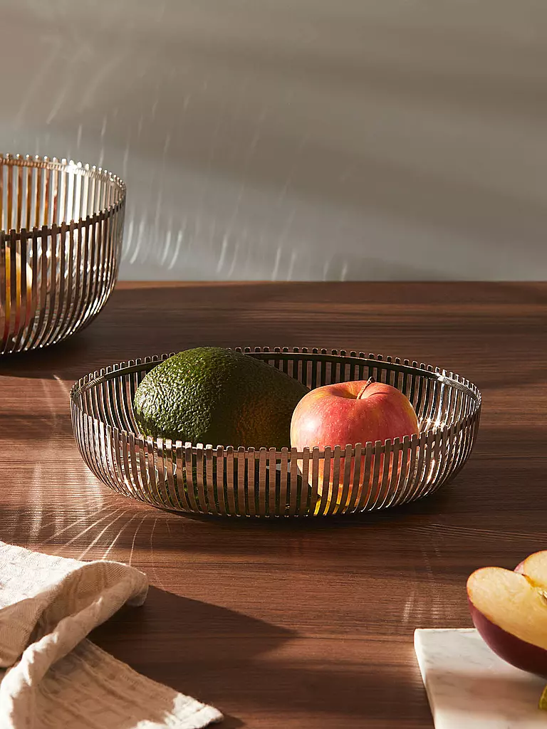 ALESSI | Cestino ovale 26 cm in acciaio inox | Argento