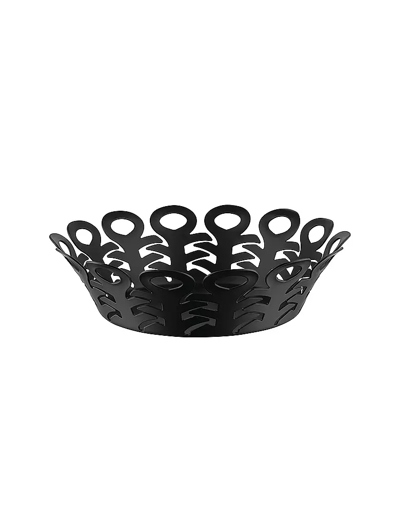 ALESSI | Cestino VIMINI 22cm Acciaio Inox Epossidico. Nero | Nero