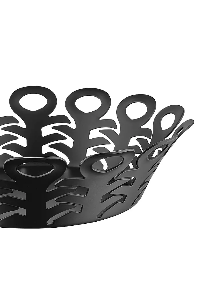 ALESSI | Cestino VIMINI 22cm Acciaio Inox Epossidico. Nero |