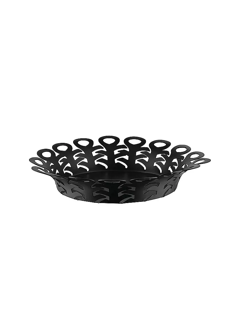 ALESSI | Cestino VIMINI 27cm Acciaio Inox Epoxi. Nero | Nero