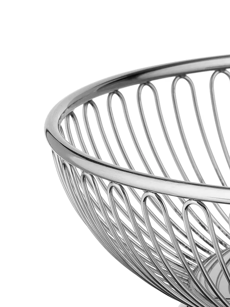 ALESSI | Cesto in filo metallico rotondo 20 cm in acciaio inox | 