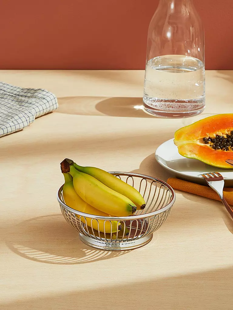 ALESSI | Cesto in filo metallico rotondo 20 cm in acciaio inox | 