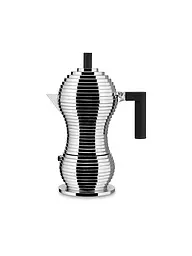 ALESSI | Espressomachine PULCINA 6 tazze Alluminio / Nero | Argento