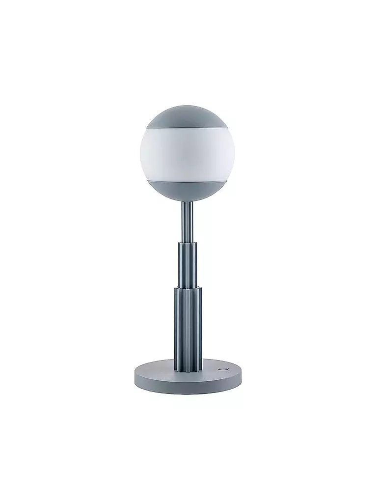 ALESSI | Lampada da tavolo Aldo Rossi Alluminio Grigio Vetro | Grigio chiaro