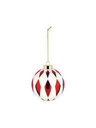 ALESSI | Palla di Natale 9cm DELIGHT Bianco/Rosso | Rosso