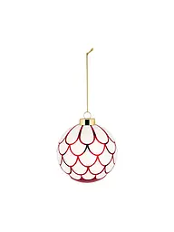 ALESSI | Palla di Natale 9cm DELIGHT Bianco/Rosso | Rosso
