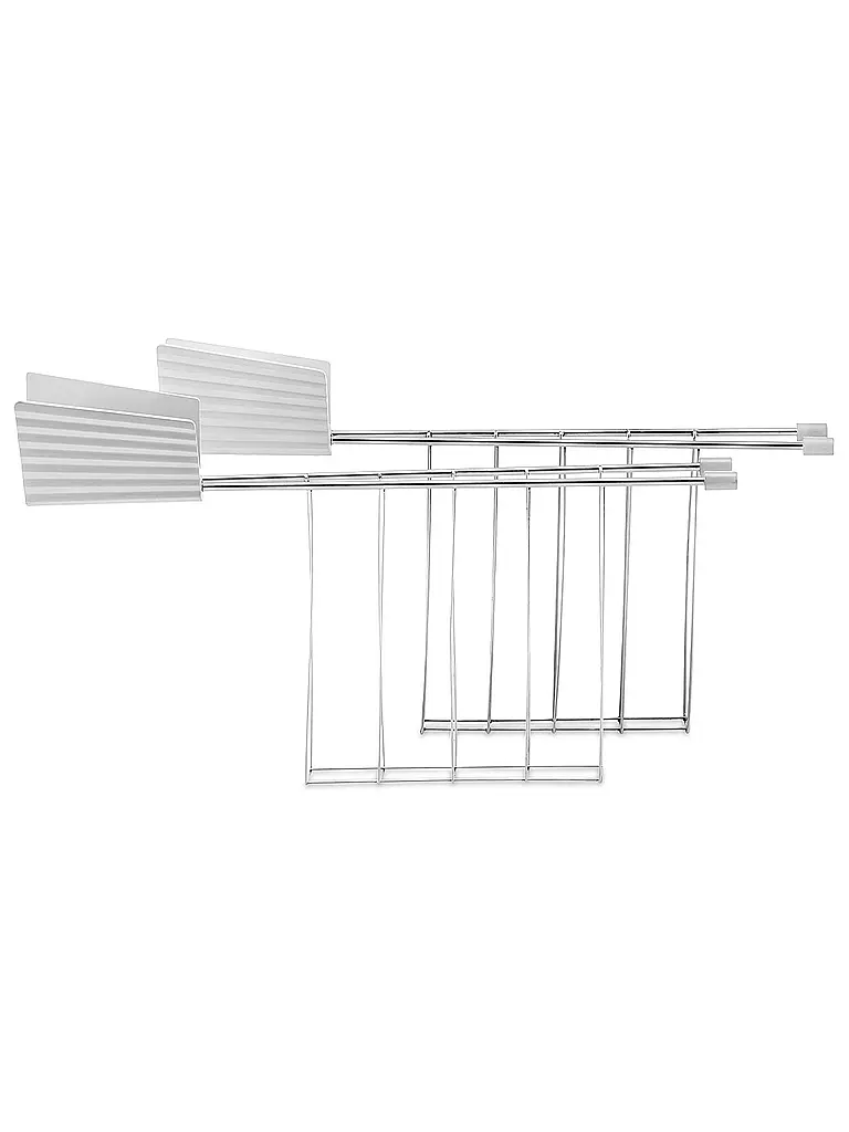 ALESSI | Pinza per sandwich Plissé, set da 2, bianca MDL08RACKW | Bianco