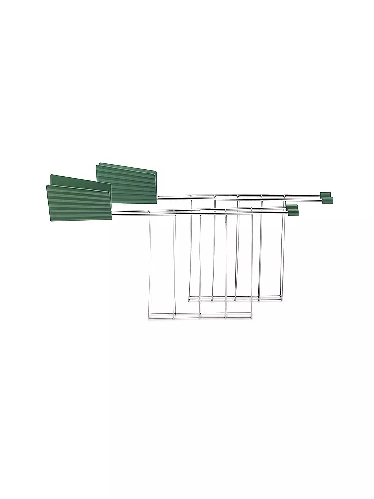 ALESSI | Pinza per sandwich Plissé, set da 2, verde MDL08 RACK B | Verde scuro