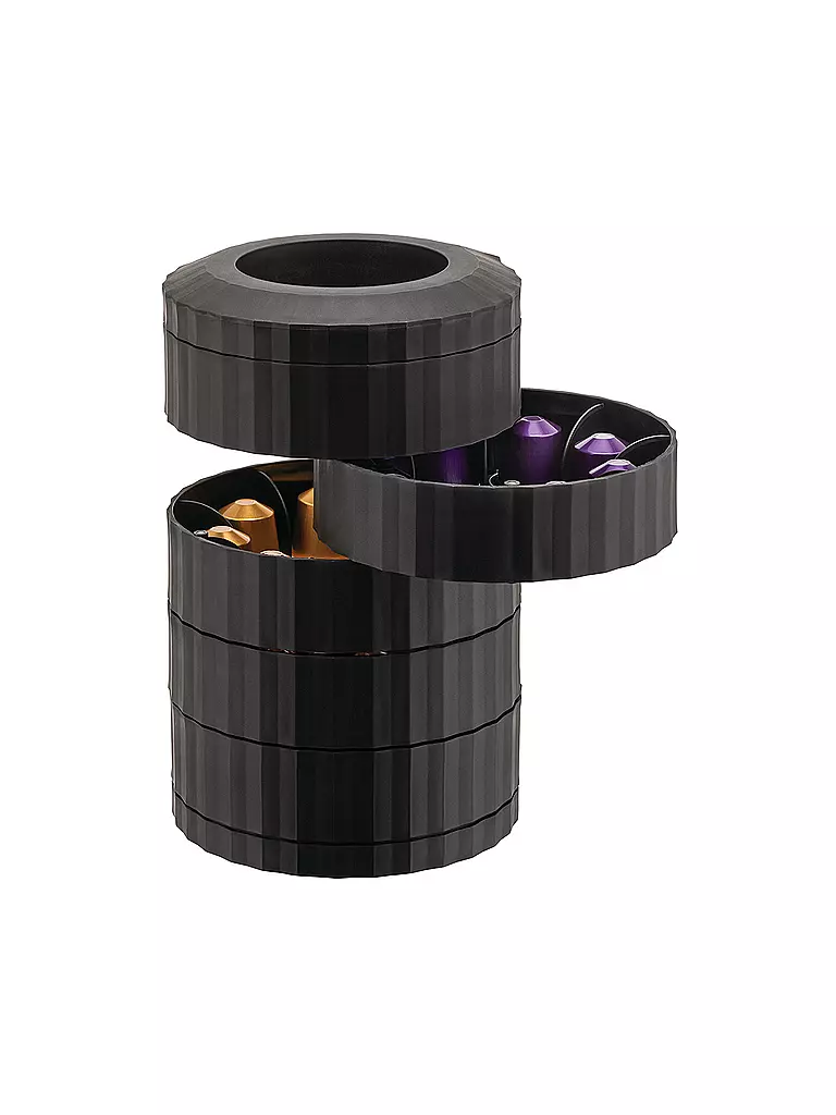 ALESSI | Portacapsule da caffè PLISSE Nero | 