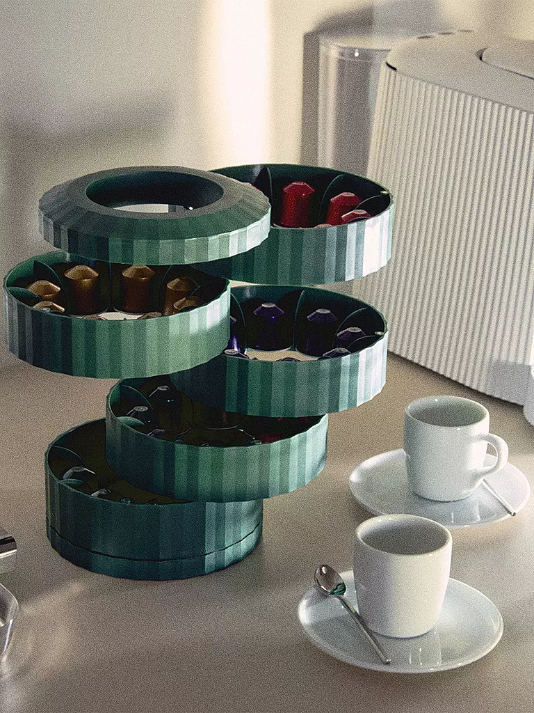 ALESSI | Portacapsule da caffè PLISSE Verde | 