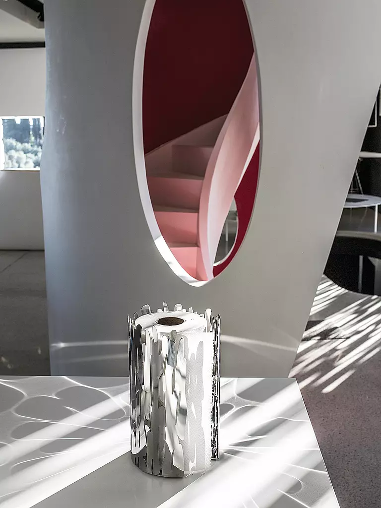 ALESSI | Portarotolo Barkroll 24 cm in acciaio inossidabile | Argento