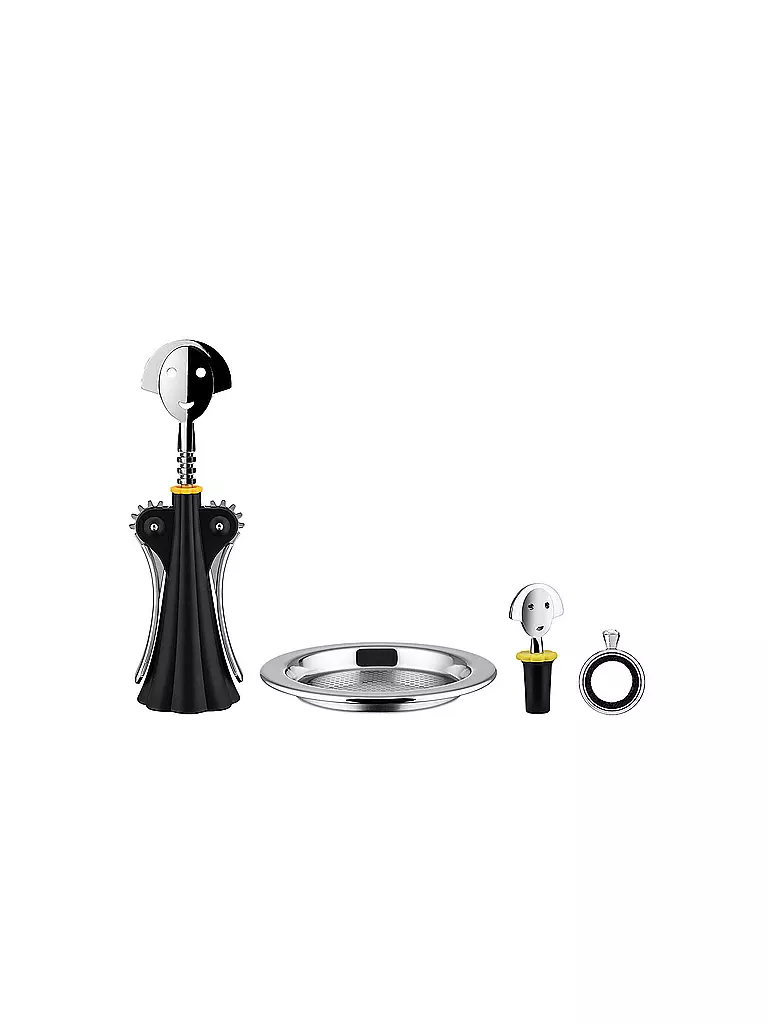 ALESSI | Set da bar ALESSI+WINE 4 pz Nero / Acciaio inossidabile | Nero