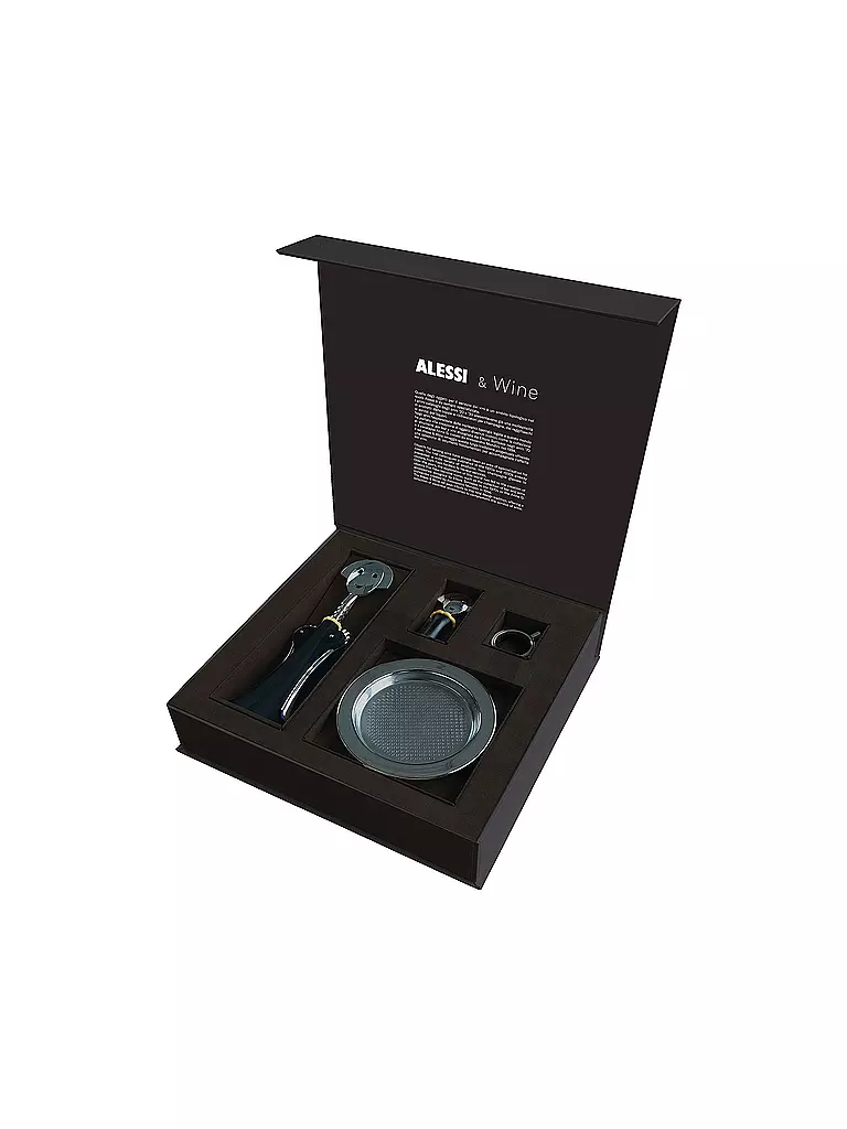 ALESSI | Set da bar ALESSI+WINE 4 pz Nero / Acciaio inossidabile |