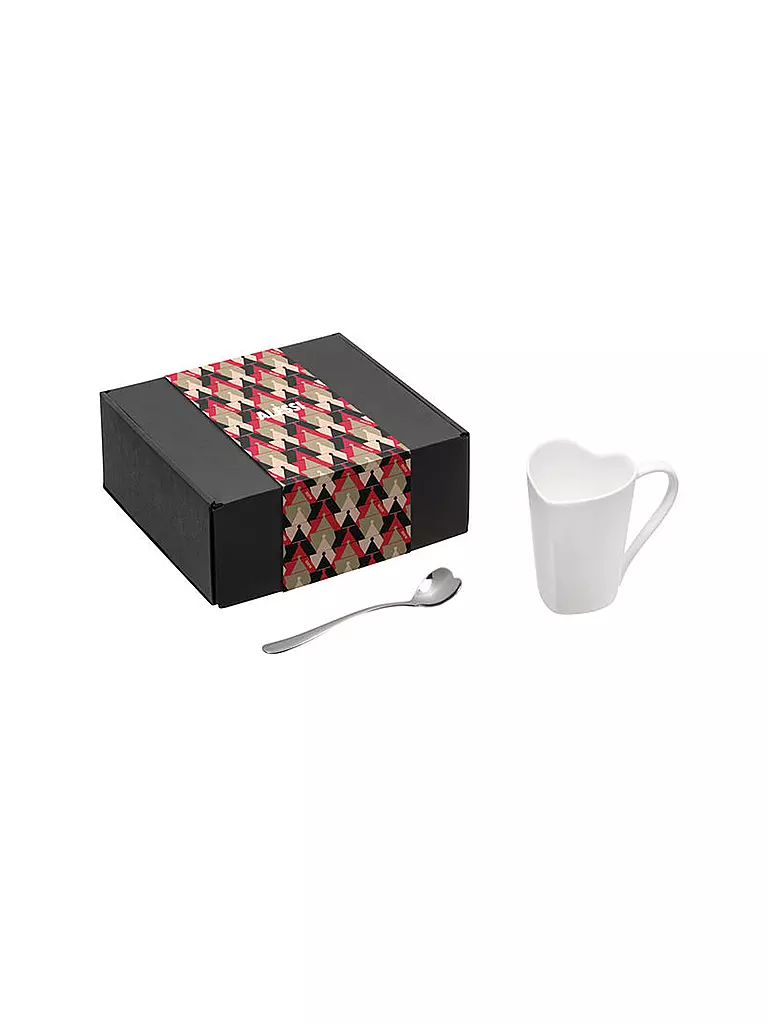 ALESSI | Set da tè 2 pz. acciaio inossidabile / porcellana | Argento