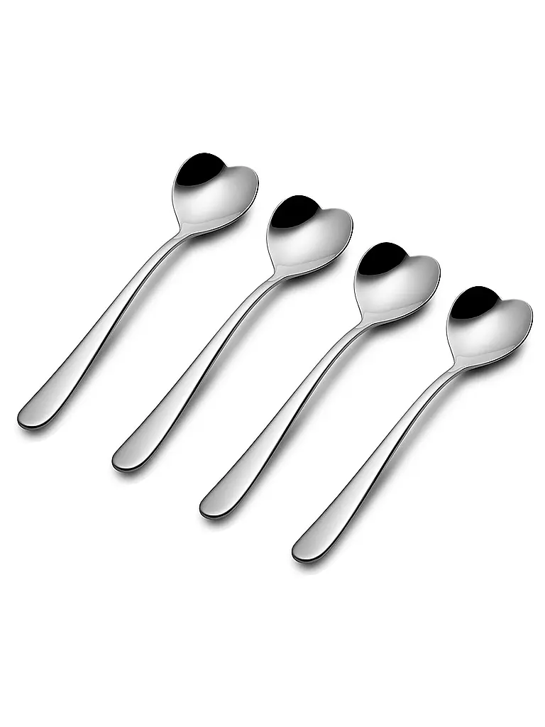 ALESSI | Set di cucchiaini da caffè, 4 pezzi, 10 cm | Argento