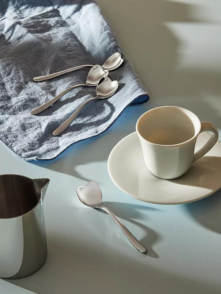 ALESSI | Set di cucchiaini da caffè, 4 pezzi, 10 cm | Argento
