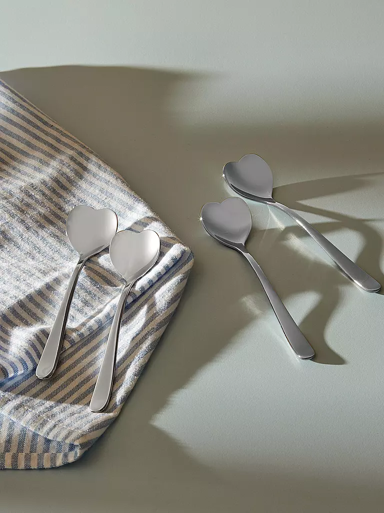 ALESSI | Set di cucchiaini da caffè, 4 pezzi, 10 cm | Argento
