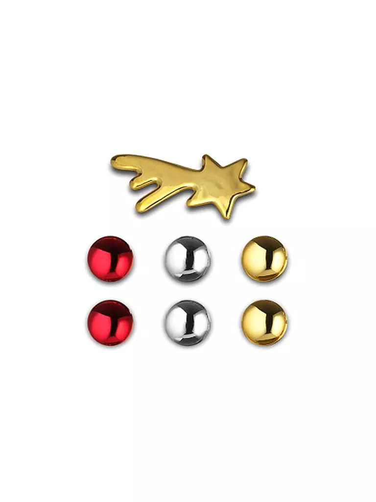 ALESSI | Set di magneti XMAS oro / argento / rosso | Multicolore