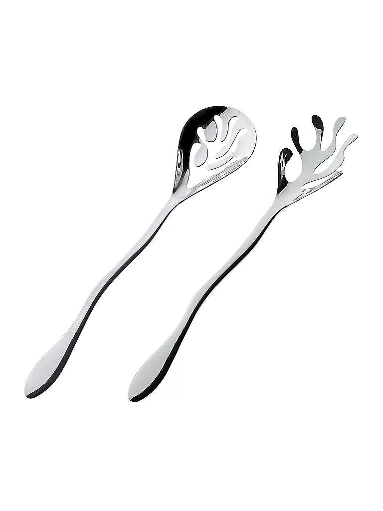 ALESSI | Set di posate da insalata Mediterraneo in acciaio inox | Argento