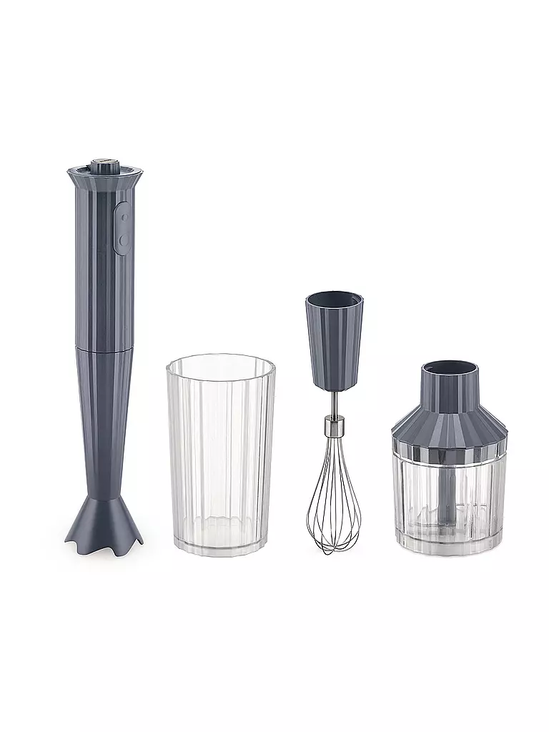ALESSI | Set Frullatore ad Immersione PLISSE 5 pz TH. Resina/Grigio | Grigio