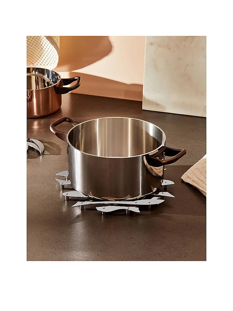 ALESSI | Sottopentola estensibile Perscher Max 51cm acciaio inox | Argento