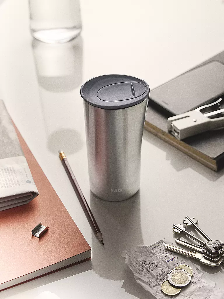 ALESSI | Tazza termica - Thermos BURI in acciaio inox | Argento