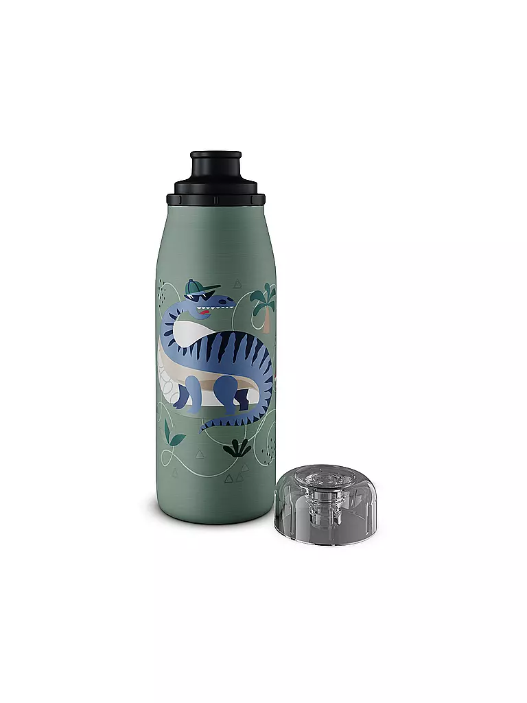 ALFI | Borraccia termica - Thermos Kids 0,35 l Crazy Dinos | Verde chiaro