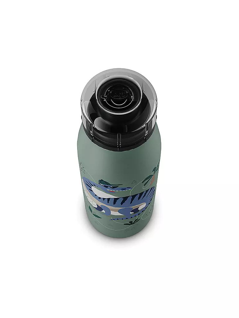 ALFI | Borraccia termica - Thermos Kids 0,35 l Crazy Dinos | Verde chiaro