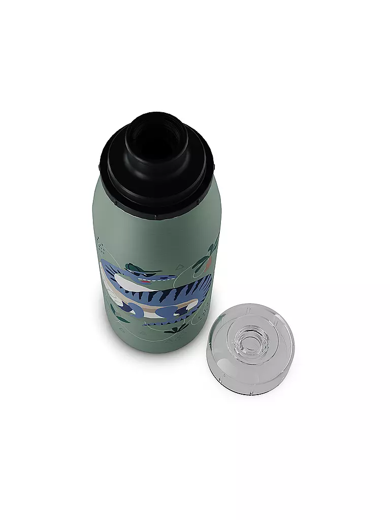 ALFI | Borraccia termica - Thermos Kids 0,35 l Crazy Dinos | Verde chiaro