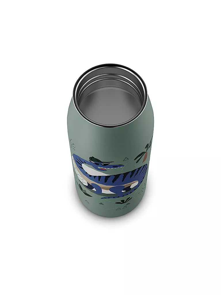 ALFI | Borraccia termica - Thermos Kids 0,35 l Crazy Dinos | Verde chiaro