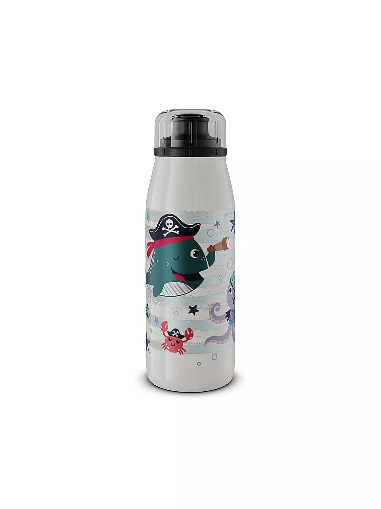 ALFI | Borraccia termica - Thermos per bambini 0,35 l Brave Pirates | Bianco