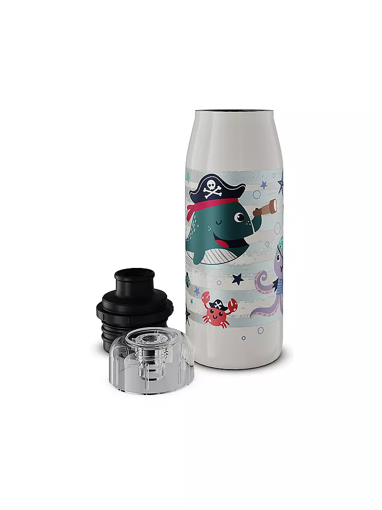 ALFI | Borraccia termica - Thermos per bambini 0,35 l Brave Pirates | Bianco